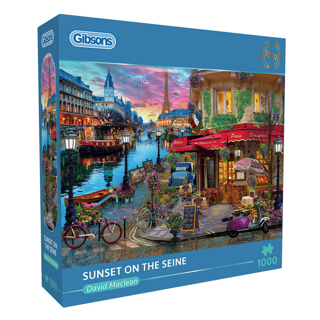 Gibsons Sunset on the Seine Puzzel 1000 Stukjes