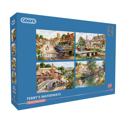 Gibsons Terry’s Waterways Puzzel 4x 500 Stukjes