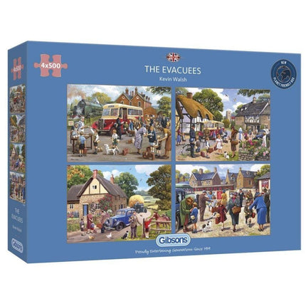 Gibsons The Evacuees Puzzel 4x 500 Stukjes