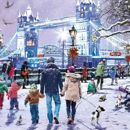 Gibsons Tower Bridge at Christmas Puzzel 1000 Stukjes