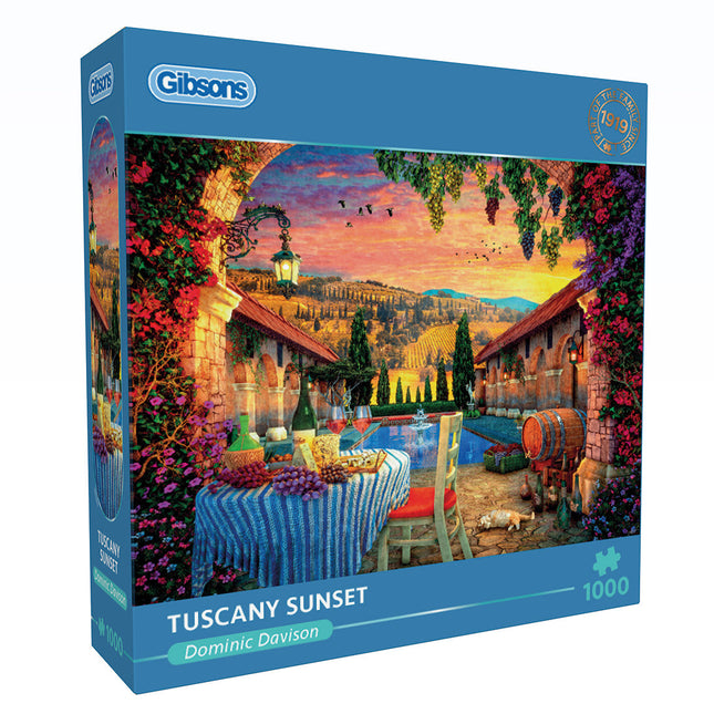 Gibsons Tuscany Sunset Puzzel 1000 Stukjes