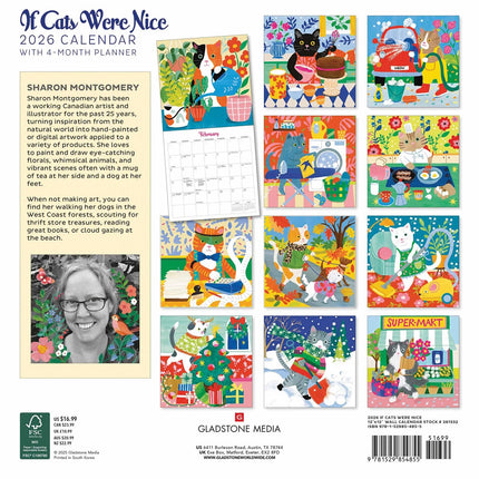 Gladstone Media If Cats Were Nice Kalender 2026