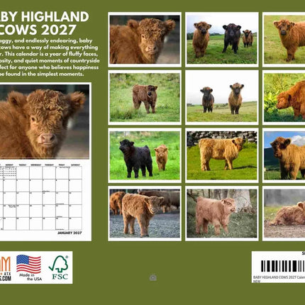 Gotham Baby Schotse Hooglander Kalender 2027