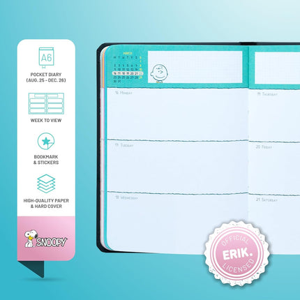 Grupo Snoopy Pocket Schoolagenda 2025 - 2026