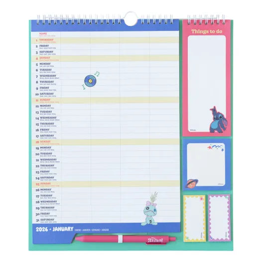 Grupo Stitch 4 persoons Planner 2026