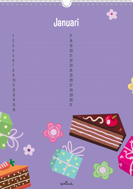 Hallmark Happy Verjaardagskalender