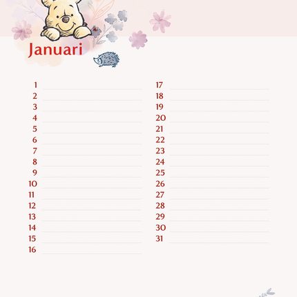 Hallmark Winnie the Pooh Verjaardagskalender