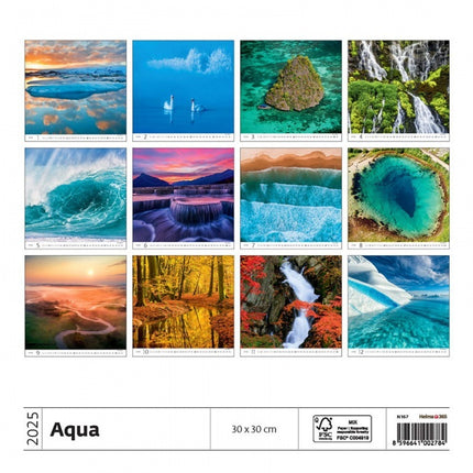 Helma Wandkalender 2025 Aqua