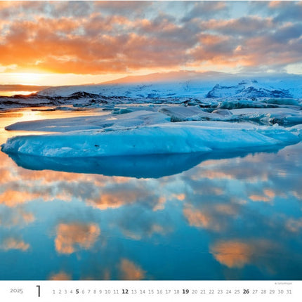 Helma Wandkalender 2025 Aqua