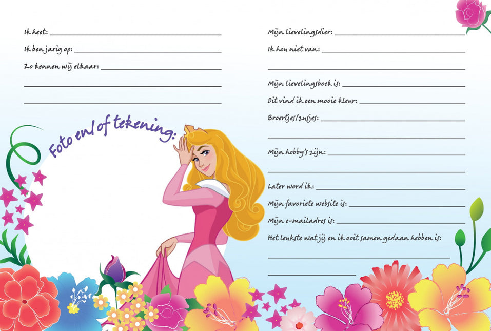 Inter-Stat Disney Prinsessen Vriendenboekje
