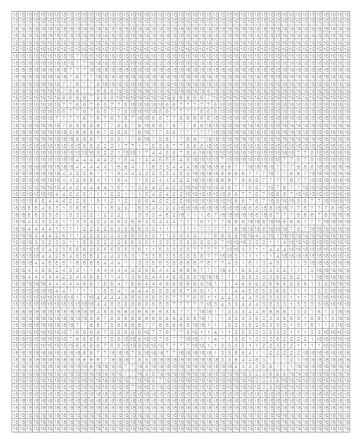 Inter-Stat Kleurenboek op nummer - Pixel art - Florals