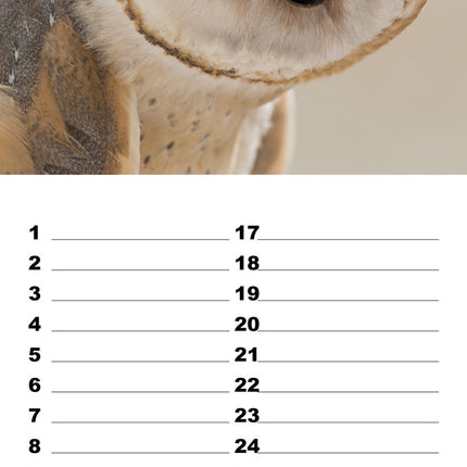 Inter-Stat Wilde Dieren Verjaardagskalender