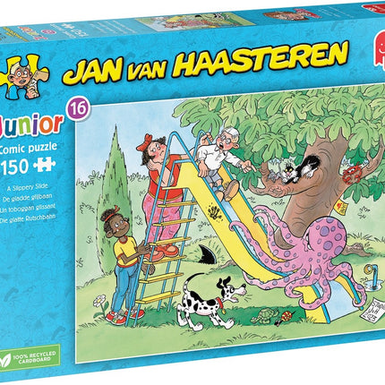 Jan van Haasteren De Gladde Glijbaan - Jan van Haasteren Junior Puzzel 150 Stukjes