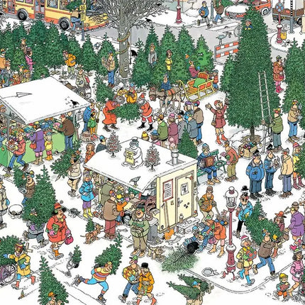 Jan van Haasteren Jan van Haasteren - De Kerstbomenmarkt Puzzel 1000 Stukjes