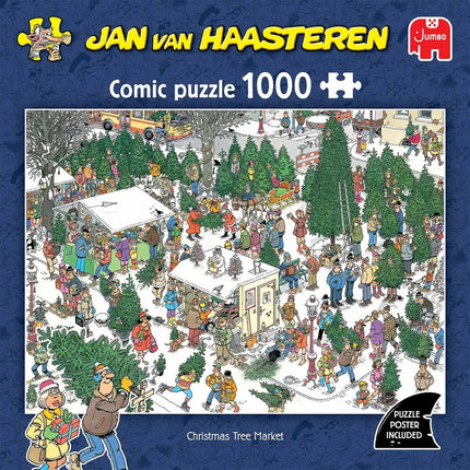 Jan van Haasteren Jan van Haasteren - De Kerstbomenmarkt Puzzel 1000 Stukjes