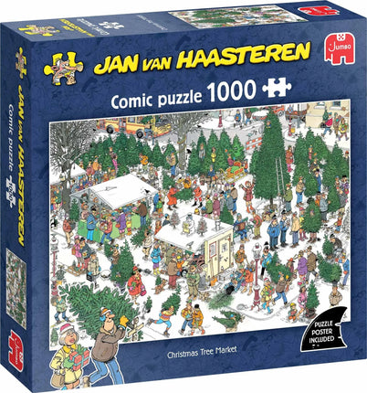Jan van Haasteren Jan van Haasteren - De Kerstbomenmarkt Puzzel 1000 Stukjes