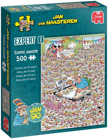 Jan van Haasteren Jan van Haasteren Expert 8 - Hoera, Jan 90 jaar Puzzel 500 Stukjes