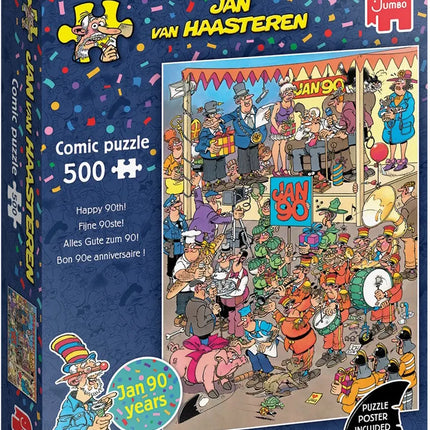 Jan van Haasteren Jan van Haasteren - Fijne 90ste! Puzzel 500 Stukjes