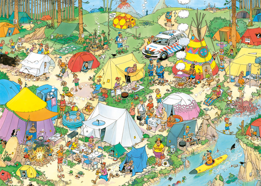 Jan van Haasteren Jan van Haasteren – Kamperen In Het Bos Puzzel 1000 Stukjes