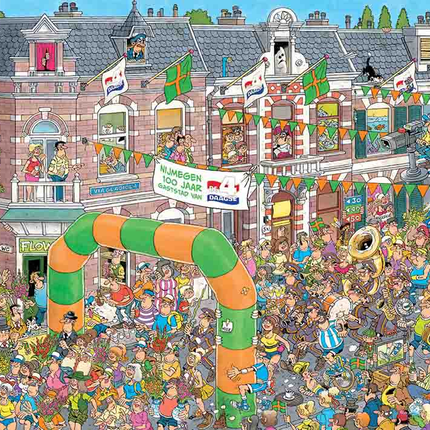 Jan van Haasteren Jan Van Haasteren - Nijmegen 100 Jaar Gaststad van de 4-Daagse Puzzel 1000 stukjes
