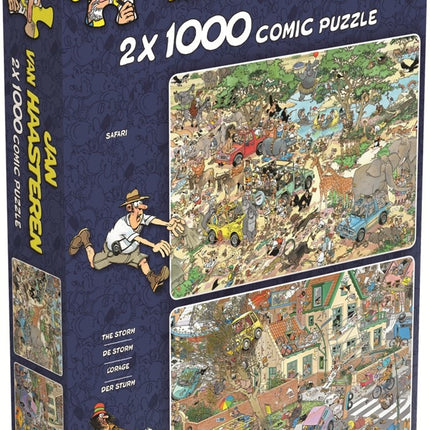 Jan van Haasteren Jan van Haasteren – Safari en Storm Puzzel 2x 1000 Stukjes