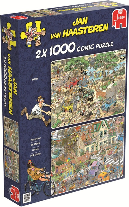 Jan van Haasteren Jan van Haasteren – Safari en Storm Puzzel 2x 1000 Stukjes
