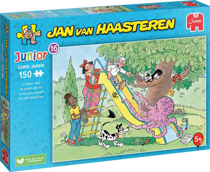 Jumbo De Gladde Glijbaan - Jan van Haasteren Junior Puzzel 150 Stukjes