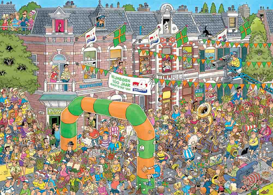 Jumbo Jan Van Haasteren - Nijmegen 100 Jaar Gaststad van de 4-Daagse Puzzel 1000 stukjes