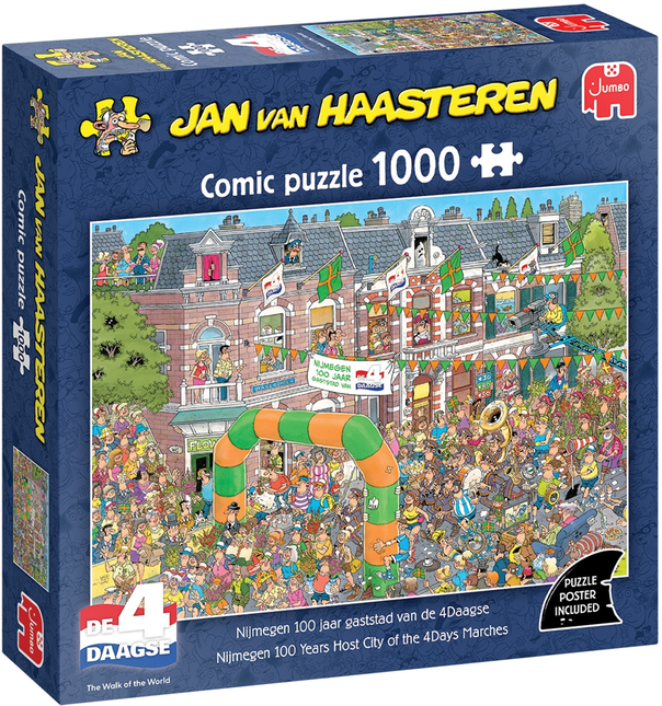 Jumbo Jan Van Haasteren - Nijmegen 100 Jaar Gaststad van de 4-Daagse Puzzel 1000 stukjes