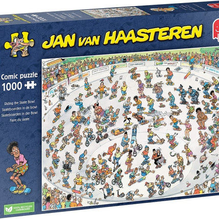 Jumbo Jan van Haasteren –  Skateboarden In De Bowl Puzzel 1000 Stukjes