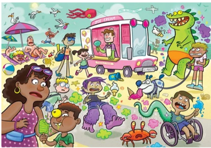 Jumbo Wasgij Puzzel Junior 1 – IJskoude Kreten! 240 Stukjes