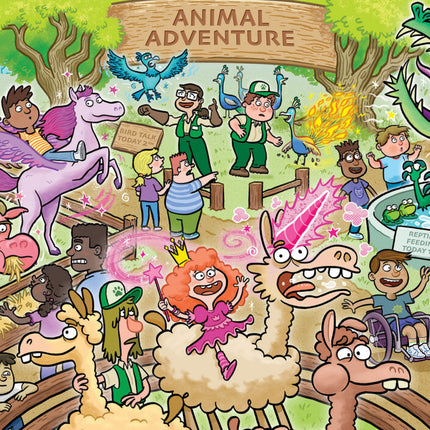 Jumbo Wasgij Puzzel Junior 3 – Betoverde Beestenboel! 240 Stukjes