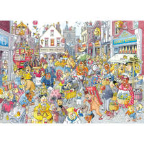 Jumbo Wasgij Retro Destiny 10 puzzel Chaos in de Winkelstraat Puzzel 1000 stukjes