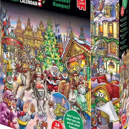 Jumbo Xms Wasgij Adventkalender Rendier-ravage! Puzzel 1296 Stukjes