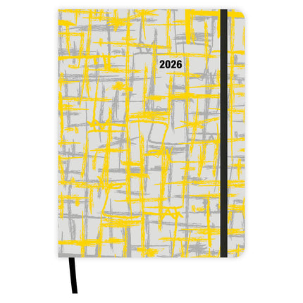 kalenderwinkel Agenda groot Yellow Scratches 2026