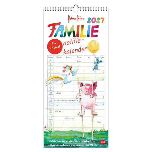 kalenderwinkel Familienotitiekalender 2027 Original Helme Heine