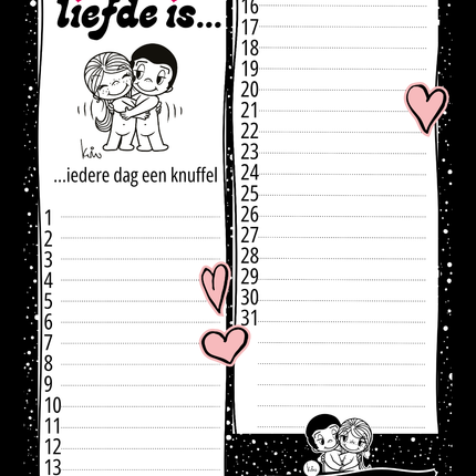 kalenderwinkel Liefde is.... verjaardagskalender