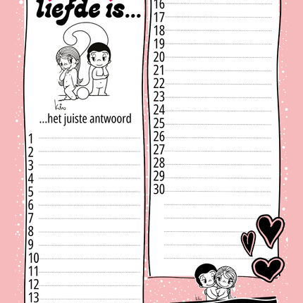 kalenderwinkel Liefde is.... verjaardagskalender