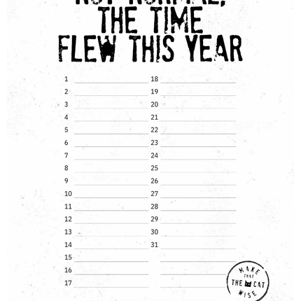 kalenderwinkel Make That the Cat Wise Verjaardagskalender