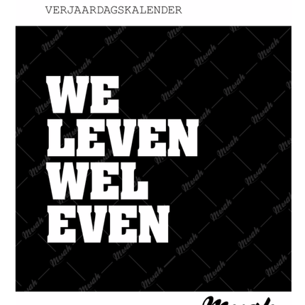 kalenderwinkel Mwah Verjaardagskalender