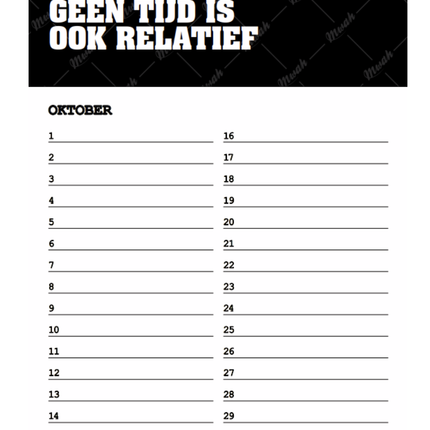 kalenderwinkel Mwah Verjaardagskalender