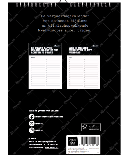 kalenderwinkel Mwah Verjaardagskalender
