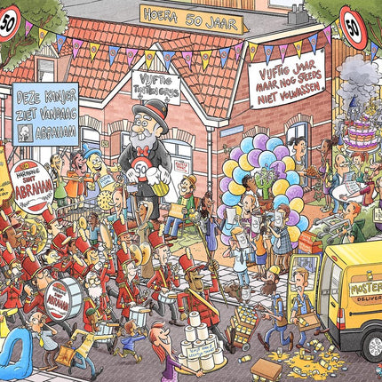 kalenderwinkel Party Puzzel - Hoera! Ik Zie Abraham 1000 stukjes