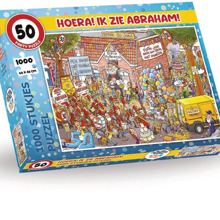kalenderwinkel Party Puzzel - Hoera! Ik Zie Abraham 1000 stukjes
