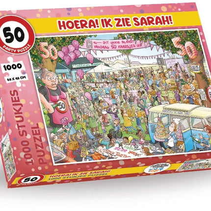 kalenderwinkel Party Puzzel - Hoera! Ik Zie Sarah 1000 stukjes