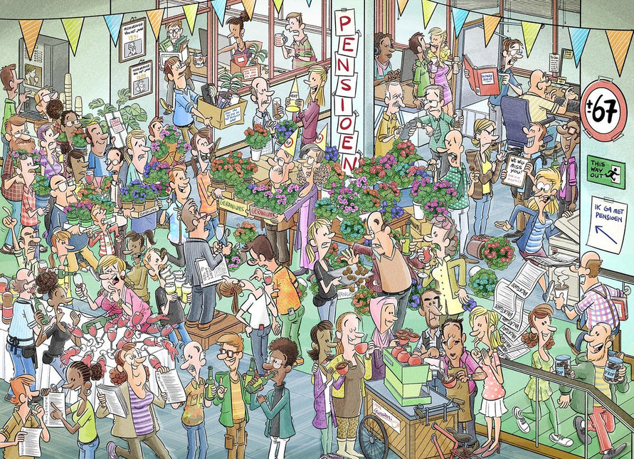 kalenderwinkel Party Puzzel - Hoera! Met Pensioen 1000 stukjes