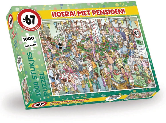kalenderwinkel Party Puzzel - Hoera! Met Pensioen 1000 stukjes