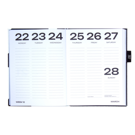 kalenderwinkel Pepa Lani A5 Zwart Wit Agenda 2027 Stones