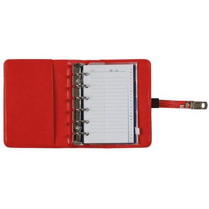 Kalpa Hervulbare Pocket 6 Ringband Planner Bloemenzee Rood