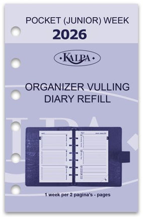 Kalpa Personal Organizer Pocket Agenda Inleg week 2026